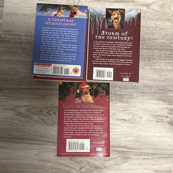 Santa Paws Book Lot 7 Holiday Chapter Books Puppies Lost Dogs Nicholas Edwards - Picture 7 of 7